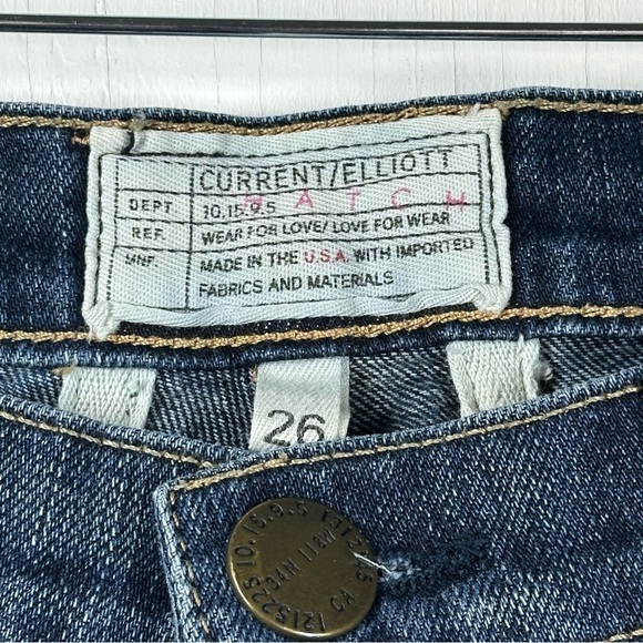 Current Elliot X HATCH Boyfriend Maternity Jeans Women's 26 Blue Side Stretch - Picture 8 of 8